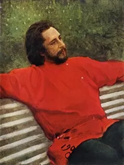 Andreyev Collection: Portrait of the Poet Leonid Nikolayevich Andreyev, 1905, (1965). Creator: Il ya Repin