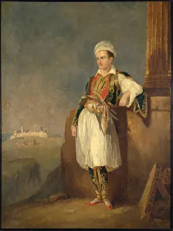 Portrait of the poet Lord George Noel Byron (1788-1824), 1830. Artist: Anonymous Portrait of the poet Lord George Noel Byron (1788-1824), 1830. Artist: Anonymous