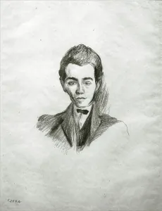 Delaunay Prints: Portrait of the poet Louis Aragon (1897-1982), 1922. Creator: Delaunay, Robert (1885-1941)