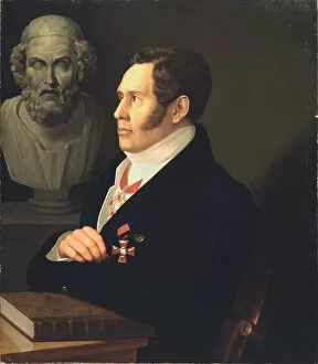 Images Dated 10th June 2013: Portrait of the Poet Nikolay Gnedich (1784-1833), 1839. Artist: Vishnevitsky