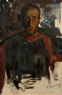 Malyavin Gallery: Portrait of the Poet Nikolay Gumilyov (1886-1921). Artist: Malyavin, Filipp Andreyevich (1869-1940)