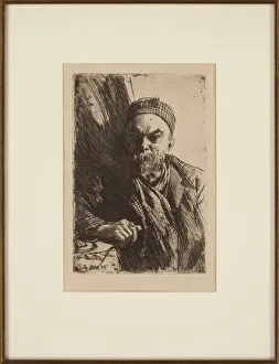 Portrait of the poet Paul Verlaine (1844-1896), 1895. Artist: Zorn, Anders Leonard (1860-1920)