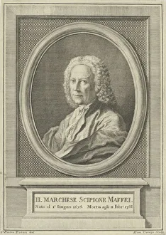Portrait of the poet Scipione Maffei (1675-1755), c. 1750. Creator: Rotari, Pietro Antonio