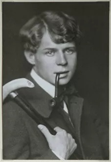 State Central Literary Museum Gallery: Portrait of the Poet Sergei Yesenin (1895-1925), 1919. Artist: Anonymous
