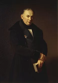 Images Dated 10th January 2008: Portrait of the poet Vasily Zhukovsky (1783-1852), 1844. Artist: Hildebrandt