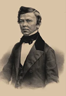 Portrait of the poet Vladimir Grigoryevich Benediktov (1807-1873), 1870. Artist: Lushev, Andrey Mikhaylovich (1822-?)