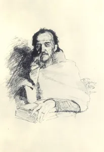 Ilya Yefimovich 1844 1930 Prints: Portrait of the poet Yakov Polonsky (1820-1898)