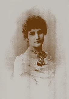 Photoengraving Gallery: Portrait of the Poetess Mirra Lokhvitskaya (1869-1905), 1890s