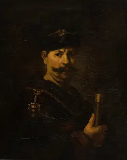 Van Rijn Rembrandt Harmensz Prints: Portrait of a Polish Nobleman-Copy, 18th century. Creator: Unknown