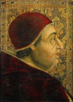 Alexander Vi Prints: Portrait of Pope Alexander VI (1431-1503), 1490s. Creator: Anonymous