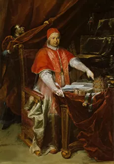 Crespi Gallery: Portrait of the Pope Benedict XIV (1675-1758), 1740. Creator: Crespi, Giuseppe Maria (1665-1747)