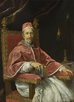 Giulio Prints: Portrait of Pope Clement IX (1600-1669), 1669. Creator: Carlo Maratti