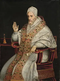 Pope Prints: Portrait of Pope Gregory XIV, c1590. Creator: Anonymous