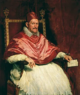 Palazzo Doria Pamphilj Prints: Portrait of Pope Innocent X (1574-1655), 1650. Creator: Velàzquez, Diego (1599-1660)