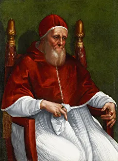 Papacy Prints: Portrait of Pope Julius II. Artist: Raphael (1483-1520)