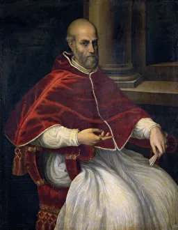 Musei Vaticani In Viale Vaticano Prints: Portrait of Pope Marcellus II (1501-1555). Creator: Anonymous