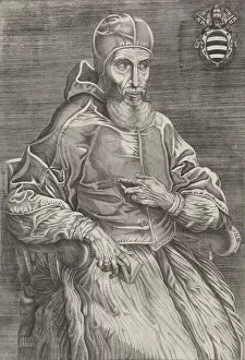 Beatrizet Nicolas Gallery: Portrait of Pope Paulus IV, 1530-66. 1530-66. Creator: Nicolas Beatrizet