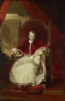 Pius Vii Prints: Portrait of Pope Pius VII (1742-1823), 1819. Creator: Lawrence, Sir Thomas (1769-1830)