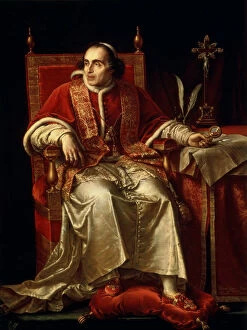 Images Dated 27th July 2010: Portrait of Pope Pius VII, 1817. Artist: Jean Baptiste Joseph Wicar
