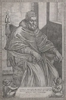 Portrait of Pope Sixtus V, 1585. Creator: Pietro Facchetti