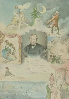 Portrait of P.P. Ershov, 1862. Creator: Mikhail Znamensky