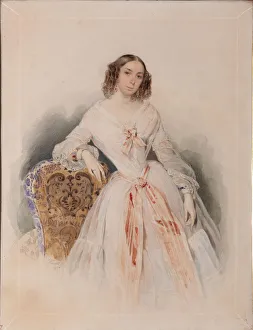 Sokolov Prints: Portrait of Praskovia Nikolaevna Ryumina (1821-1897)