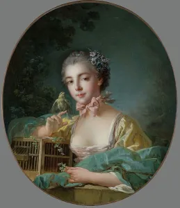 Portrait présumé de Marie-Emilie Baudouin, fille du peintre, c.1758 — 1760. Creator: Francois Boucher
