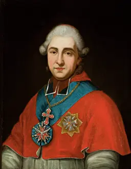 Primate Prints: Portrait of Primate Michal Jerzy Poniatowski, 1784-1791. Creator: Unknown