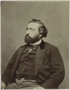 Carjat Prints: Portrait of the Prime Minister of France Leon Gambetta (1838-1882)