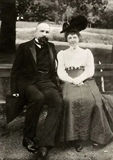 State Museum Of History Prints: Portrait of the Prime Minister of Imperial Russia Pyotr Stolypin with his wife, 1910