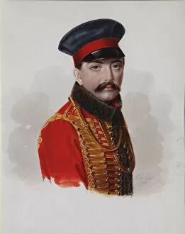 Imperial Guard Collection: Portrait of Prince Alexander Fyodorovich Galitzine-Prozorovsky (1810-1898), 1840