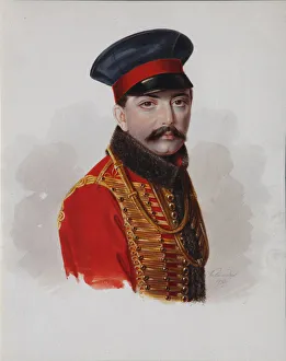 Life Guard Prints: Portrait of Prince Alexander Fyodorovich Galitzine-Prozorovsky (1810-1898)