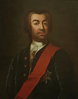 Kuskovo Prints: Portrait of Prince Alexander Grigoryevich Stroganov (1698-1754)