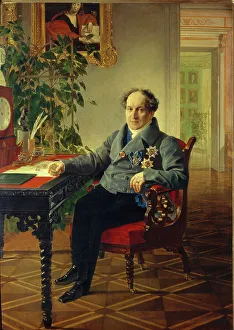 Portrait of Prince Alexander Nikolayevich Golitsyn (1773-1844), 1840. Artist: Briullov, Karl Pavlovich (1799-1852)