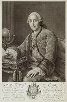 Tardieu Collection: Portrait of Prince Dmitriy Mikhailovich Golitsyn (1721-1793), 1762