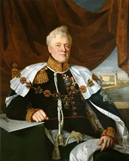 Portrait of Prince Dmitriy Vladimirovich Golitsyn (1771-1844), 1835. Artist: Riss, Francois Nicolas (1804-1886)