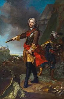 Portrait of Prince Eugene of Savoy (1663-1736). Creator: Auerbach, Johann Gottfried (1697-1753)