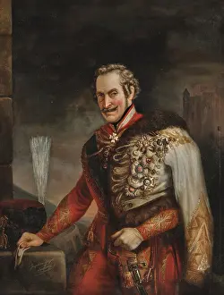 Portrait of Prince Ferdinand Georg August of Saxe-Coburg and Gotha (1785-1851), 1st half of 19th cen Creator: Gotzel-Sepolina, Josephine (1800-1882)