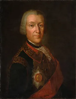 Portrait of Prince Fyodor Ivanovich Golitsyn (1700-1759), 1750s. Artist: Anonymous Portrait of Prince Fyodor Ivanovich Golitsyn (1700-1759), 1750s. Artist: Anonymous