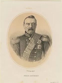 Allied Troops Gallery: Portrait of Prince Mikhail Dmitrievich Gorchakov (1795-1861), 1865. Artist: Llanta