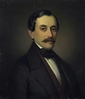 Nikolay Prints: Portrait of Prince Nikolai Yusupov, 1854. Creator: Gerasim Kadunov