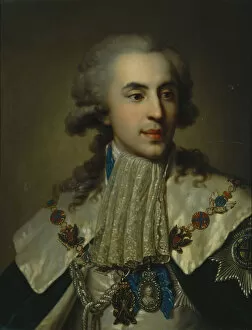 The Elder 1751 1830 Gallery: Portrait of Prince Platon Zubov (1767-1822), 1793. Artist: Lampi, Johann-Baptist von