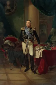 Boots Prints: Portrait of Prince Pyotr Volkonsky, 1850. Creator: Franz Kruger