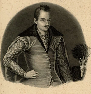 Biblioteka Narodowa Collection: Portrait of the Prince Roman Sanguszko (1537-1571), 1850