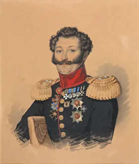 Von 1794 After 1880 Prints: Portrait of Prince Stepan Alexandrovich Khilkov (1785-1854), after 1832. Creator: Hampeln