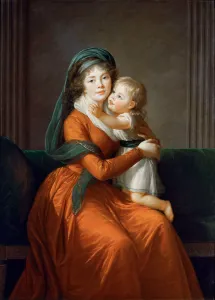 Portrait of Princess Alexandra Golitsyna with her son Pyotr, 1794. Creator: Vigee Le Brun