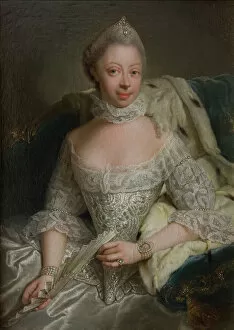 Queen Charlotte Collection: Portrait of Princess Charlotte of Mecklenburg-Strelitz (1744-1818), Queen of Great Britain, 1762