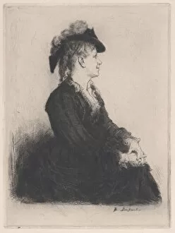 Drypoint Collection: Portrait of Princess Colonna, 1873. Creator: Marcellin-Gilbert Desboutin