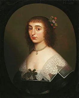 Honthorst Prints: Portrait of Princess Elisabeth of the Palatinate (1618-1680)