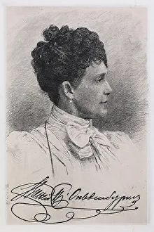 Leuchtenberg Prints: Portrait of Princess Eugenia Maximilianovna of Leuchtenberg (1845-1925)